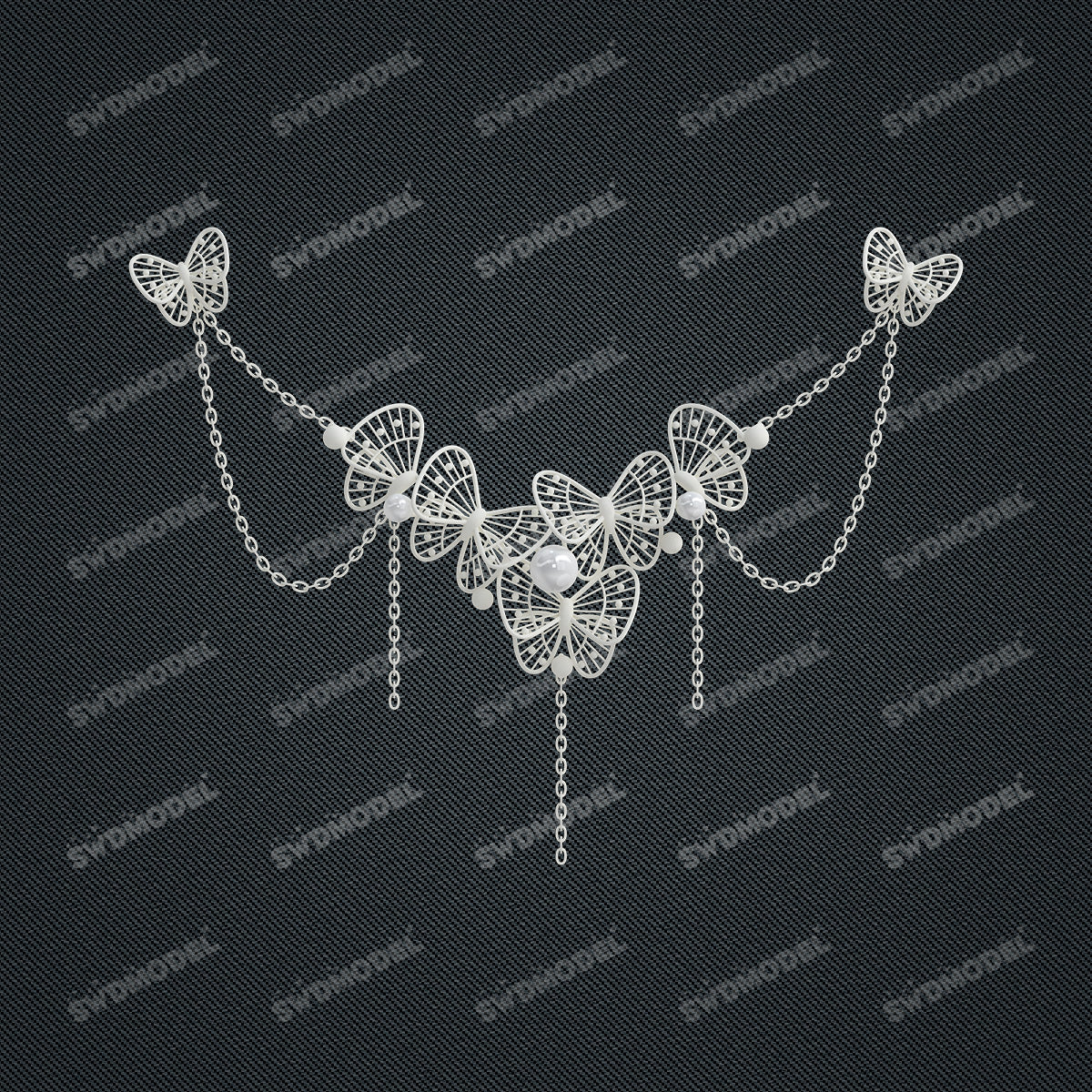 Jewelry set  Filigree Set   White Wax Casting Resin 3D Printing Service  CS63T-040ap