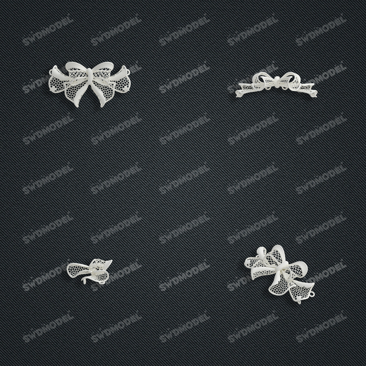 Jewelry set Filigree Bracelet White Wax Casting Resin 3D Printing Service   CS63T-056ap-B