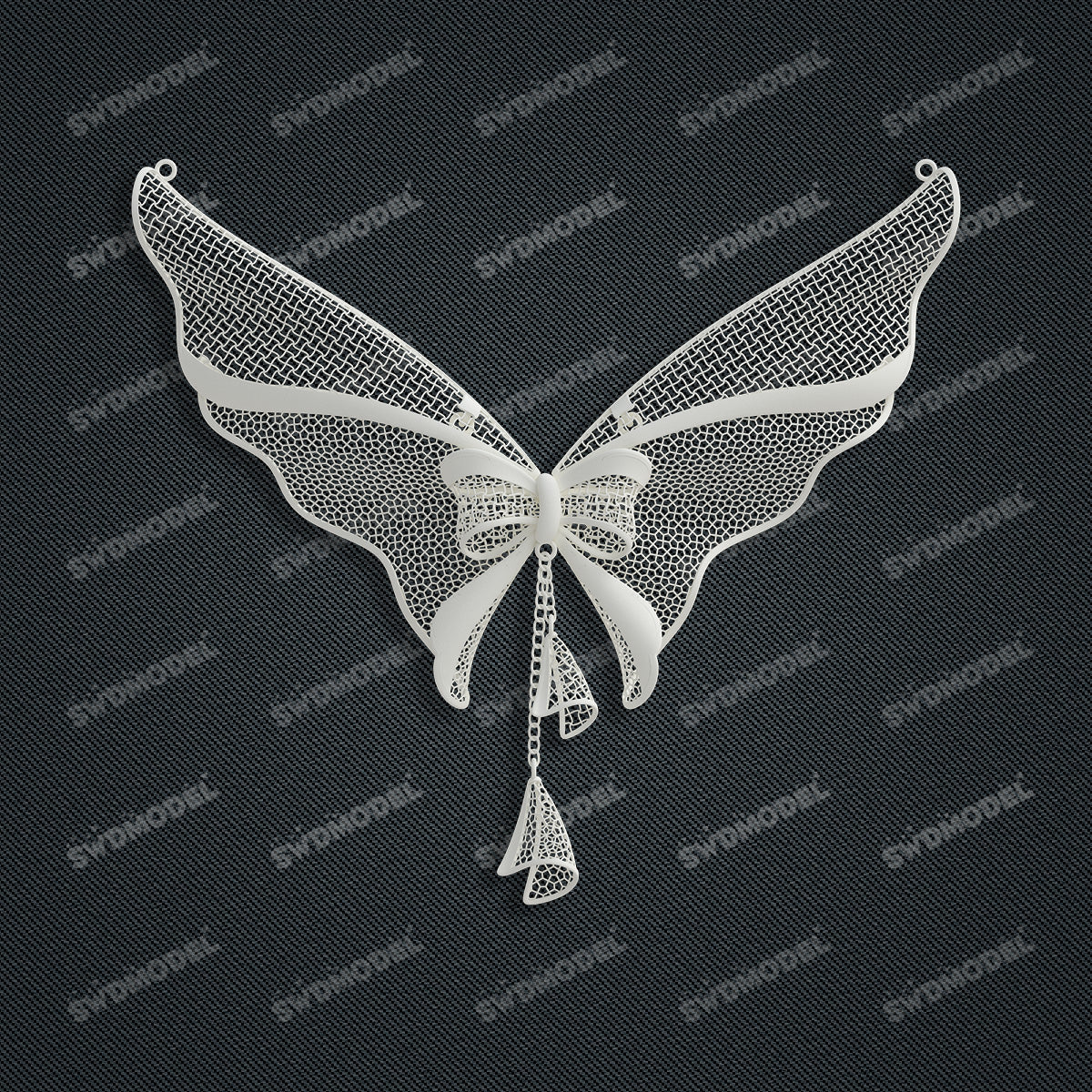 Jewelry set Filigree Necklace White Wax Casting Resin 3D Printing Service  CS63T-056ap-N