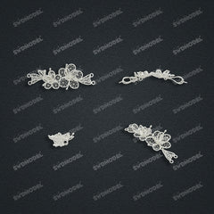 Jewelry set  Filigree Set   White Wax Casting Resin 3D Printing Service  CS63T-085ap