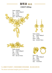 Jewelry set  Filigree Set   White Wax Casting Resin 3D Printing Service  CS63T-085ap