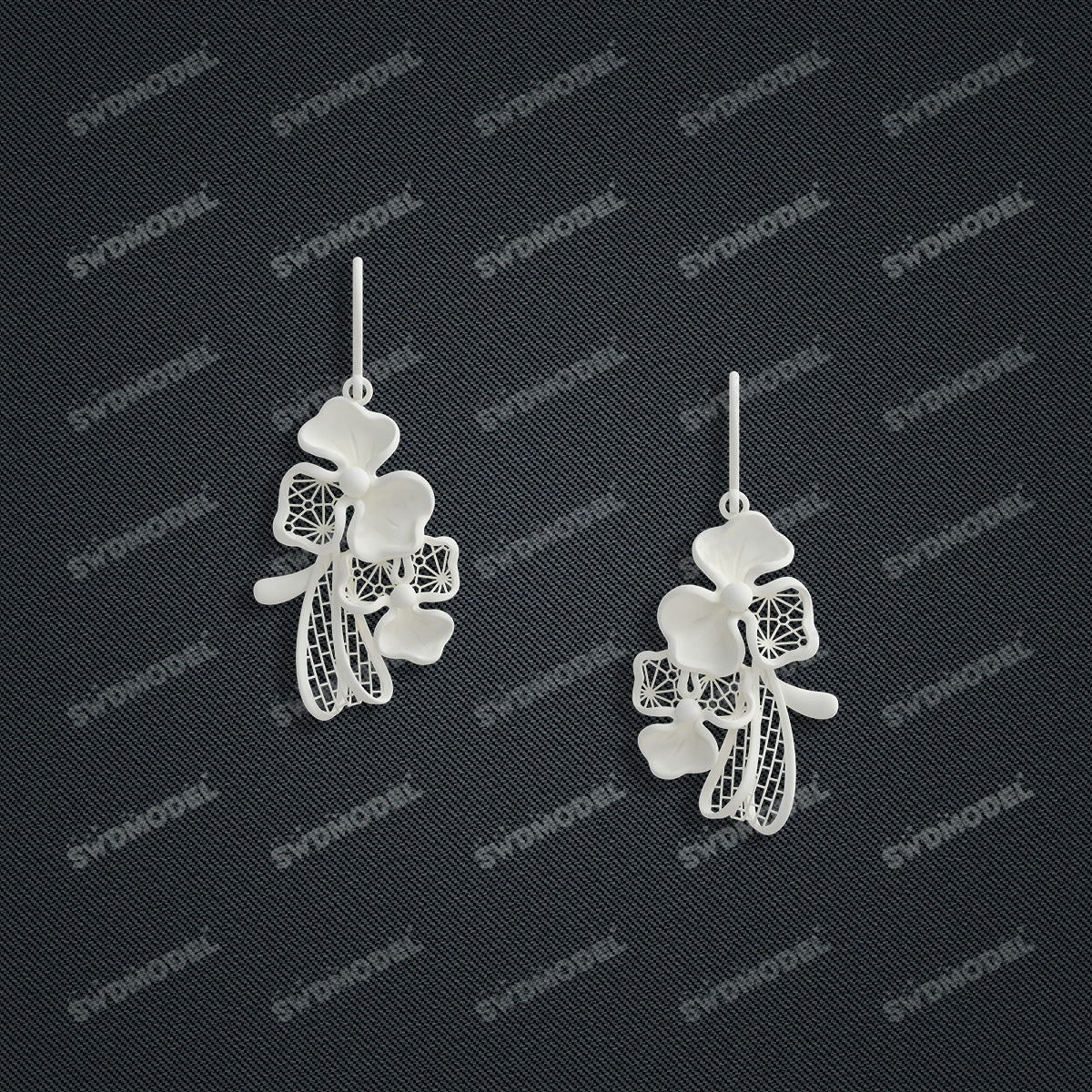 Jewelry set  Filigree Set   White Wax Casting Resin 3D Printing Service  CS63T-100ap