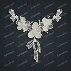 Jewelry set  Filigree Set   White Wax Casting Resin 3D Printing Service  CS63T-101ap