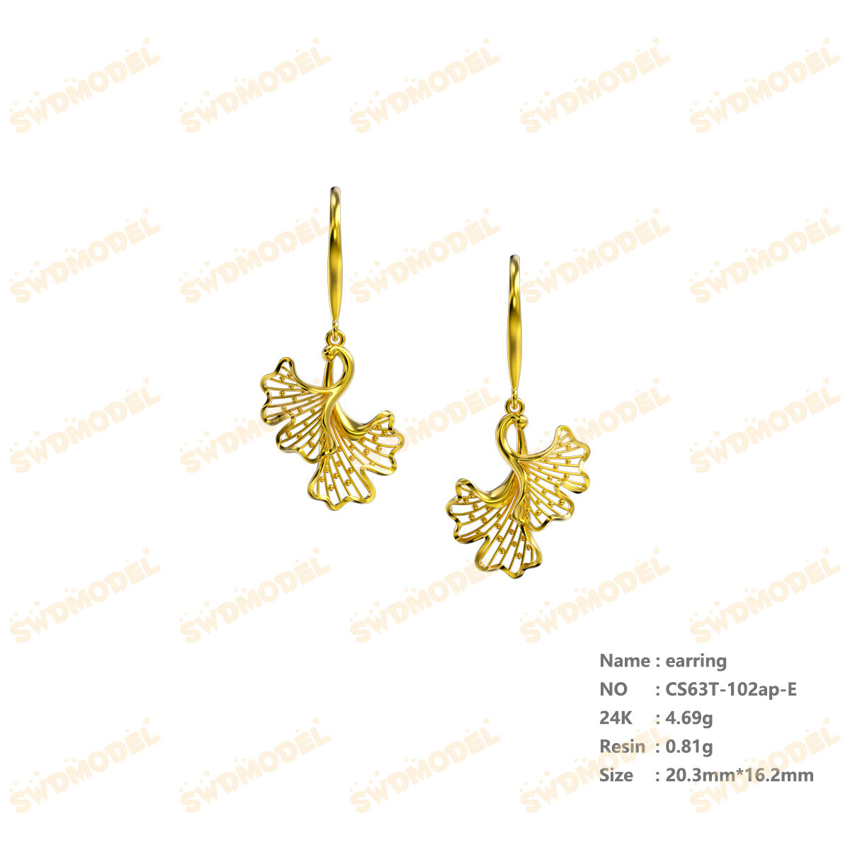 Jewelry set  Filigree Set   White Wax Casting Resin 3D Printing Service  CS63T-102ap