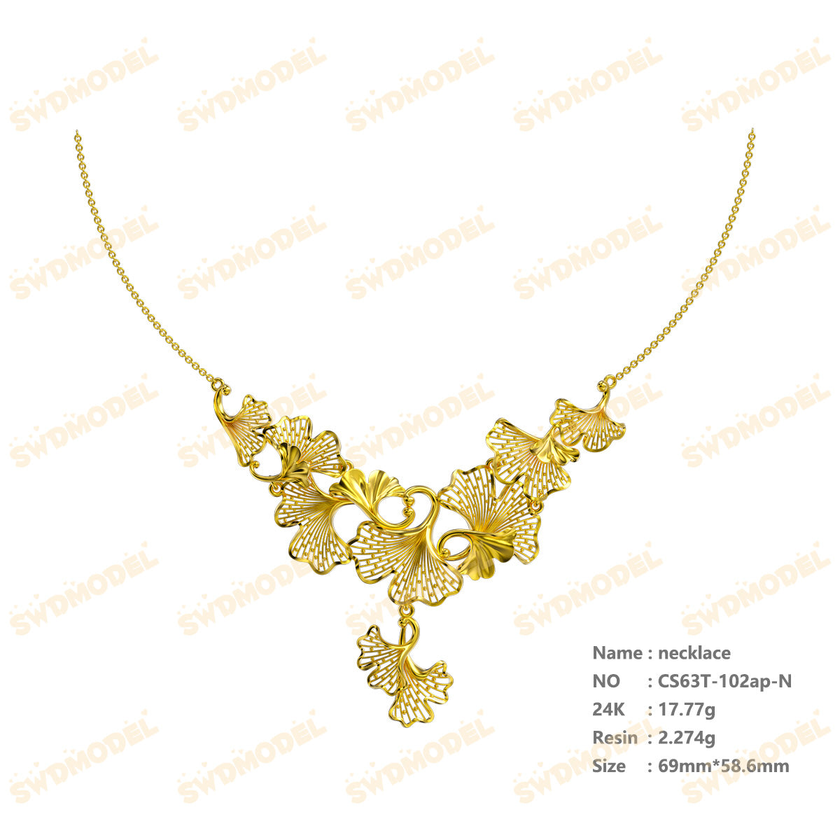 Jewelry set  Filigree Set   White Wax Casting Resin 3D Printing Service  CS63T-102ap
