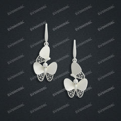Jewelry set Filigree Earrings White Wax Casting Resin 3D Printing Service  CS63T-103ap-E