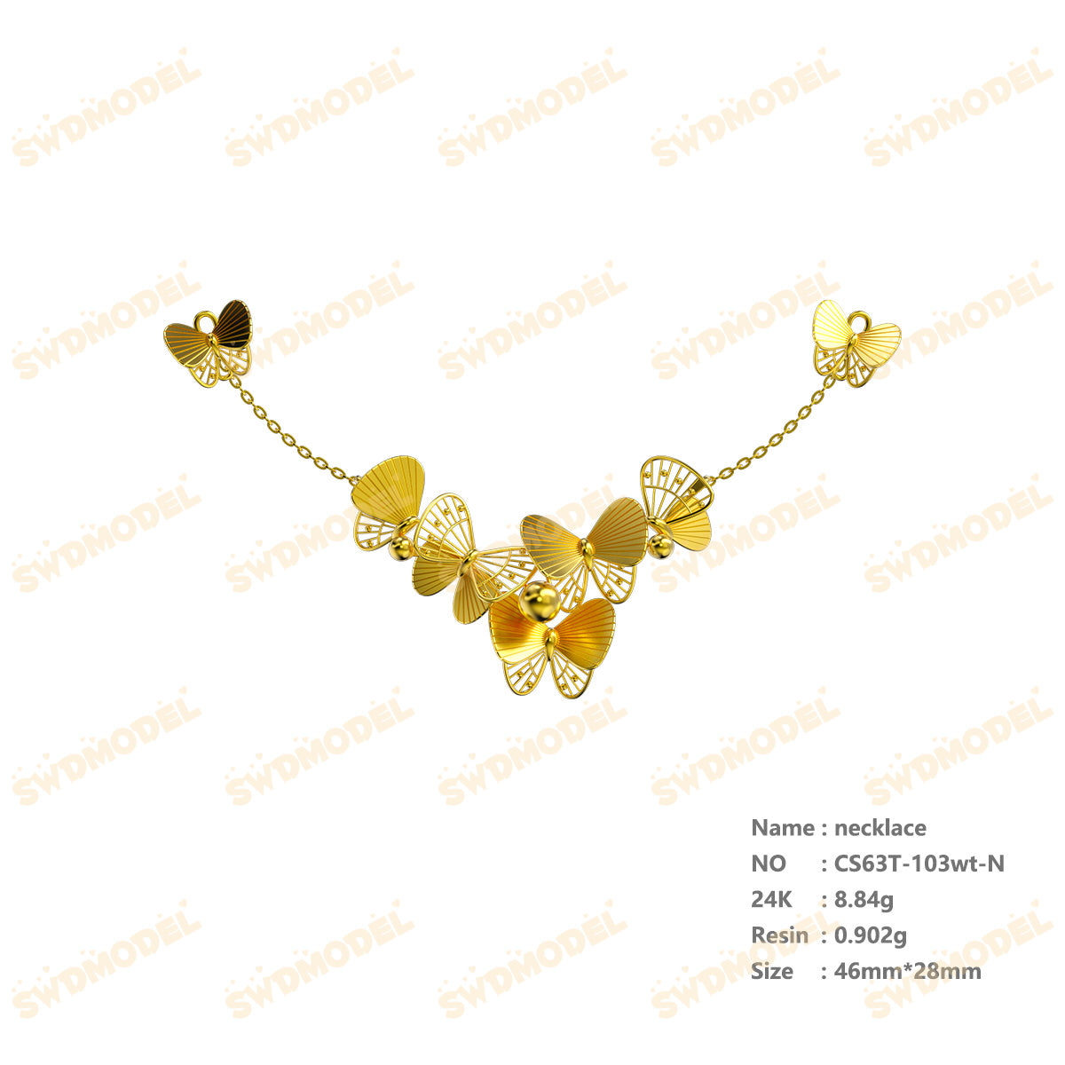 Jewelry set  Filigree Set   White Wax Casting Resin 3D Printing Service  CS63T-103ap