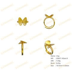 Jewelry set Filigree Ring White Wax Casting Resin 3D Printing Service  CS63T-103ap-R
