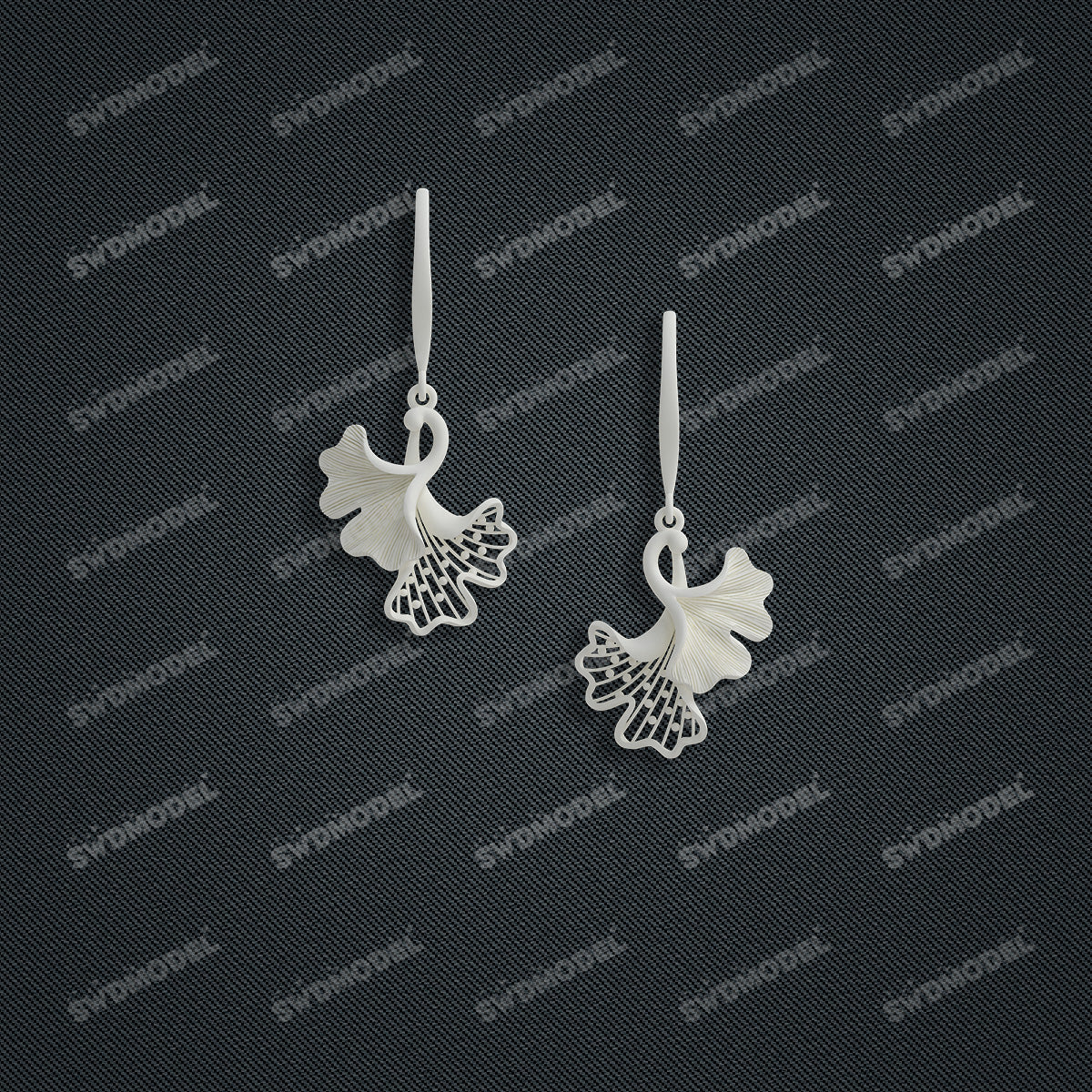 Jewelry set Filigree Earrings White Wax Casting Resin 3D Printing Service  CS63T-104ap-E