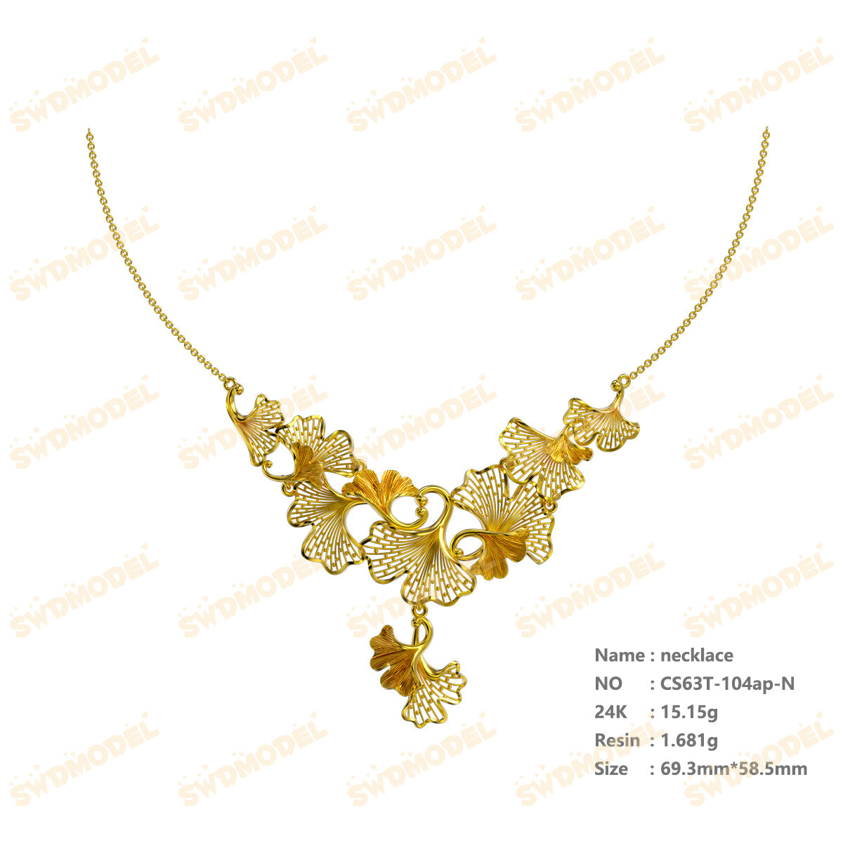 Jewelry set  Filigree Set   White Wax Casting Resin 3D Printing Service  CS63T-104ap