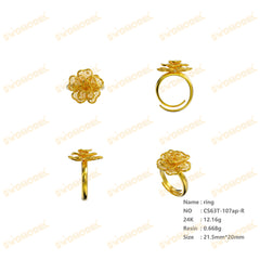 Jewelry set Filigree Ring White Wax Casting Resin 3D Printing Service  CS63T-107ap-R