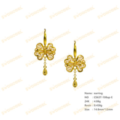 Jewelry set Filigree Earrings White Wax Casting Resin 3D Printing Service  CS63T-108ap-E
