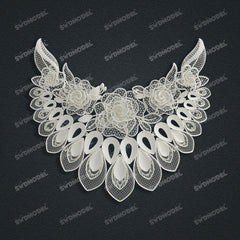 Jewelry set Filigree Necklace White Wax Casting Resin 3D Printing Service  CS63T-141ap-N
