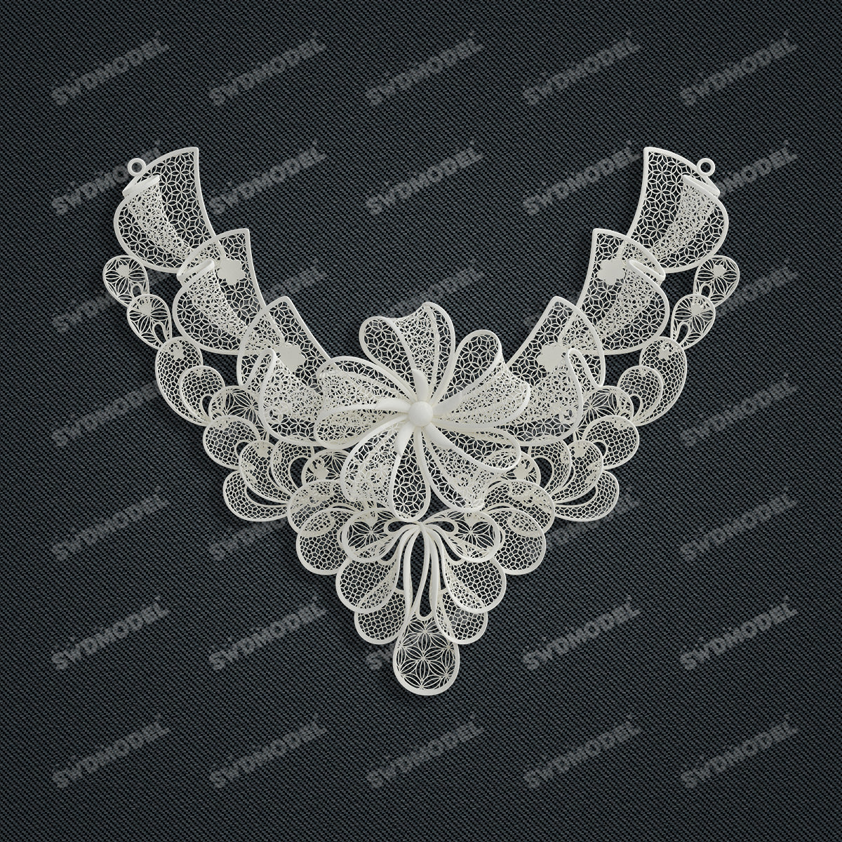Jewelry set  Filigree Set   White Wax Casting Resin 3D Printing Service  CS63T-144ap