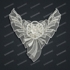 Jewelry set Filigree Necklace White Wax Casting Resin 3D Printing Service  CS63T-145ap-N