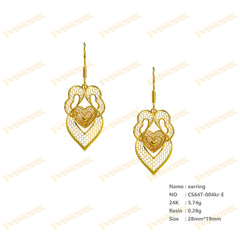 Jewelry set Filigree Earrings White Wax Casting Resin 3D Printing Service CS64T-004kr-E