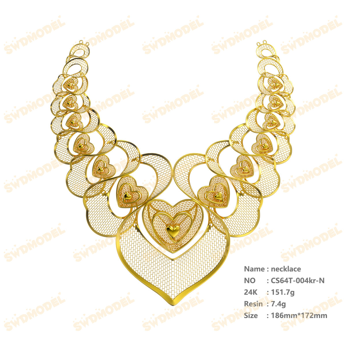 Jewelry set  Filigree Set   White Wax Casting Resin 3D Printing Service  CS64T-004kr