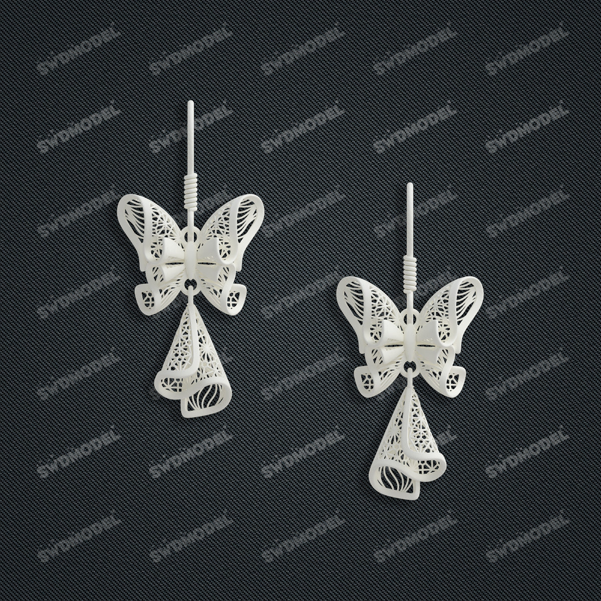 Jewelry set  Filigree Set   White Wax Casting Resin 3D Printing Service  CS64T-005kr
