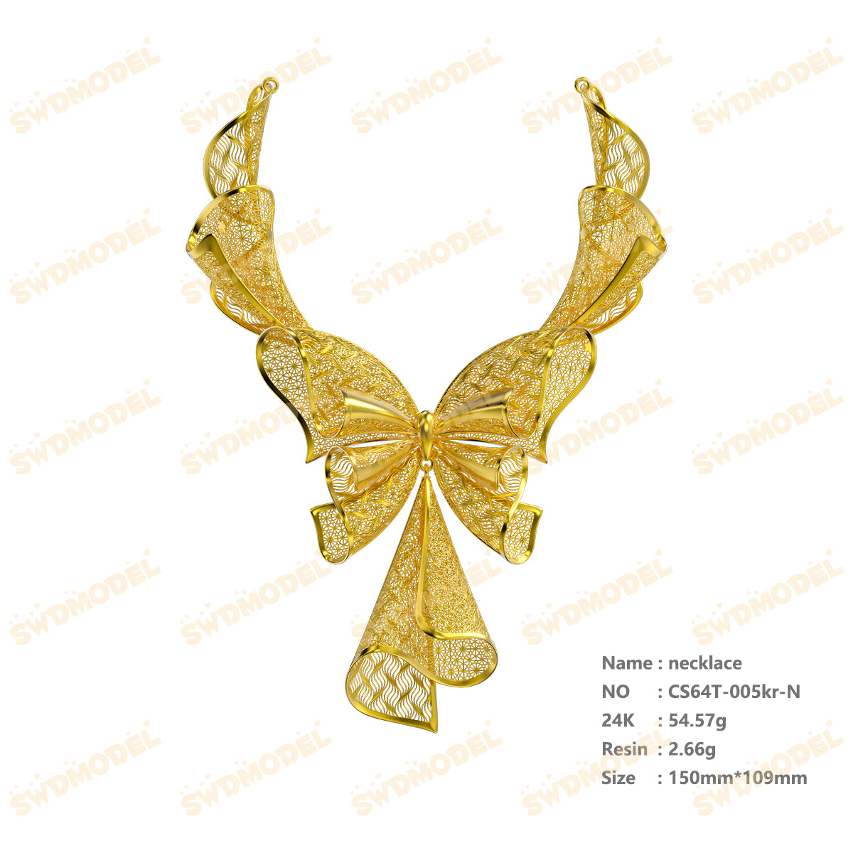 Jewelry set  Filigree Set   White Wax Casting Resin 3D Printing Service  CS64T-005kr