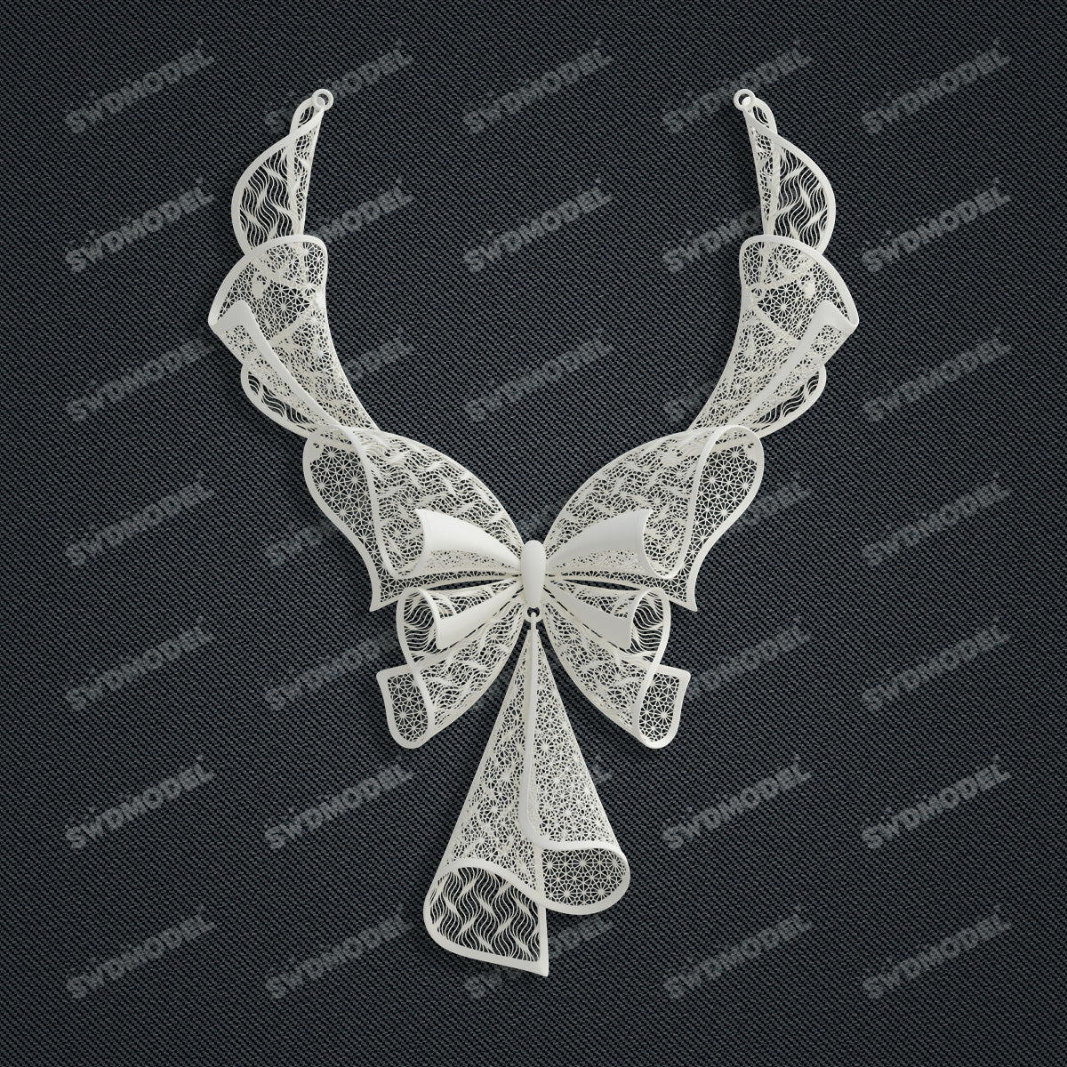 Jewelry set  Filigree Set   White Wax Casting Resin 3D Printing Service  CS64T-005kr