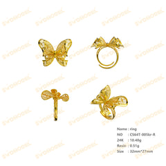 Jewelry set Filigree Ring White Wax Casting Resin 3D Printing Service  CS64T-005ch-R