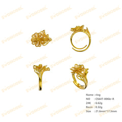 Jewelry set Filigree Ring White Wax Casting Resin 3D Printing Service  CS64T-006ch-R