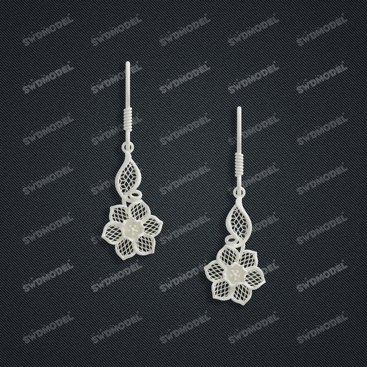 Jewelry set  Filigree Set   White Wax Casting Resin 3D Printing Service  CS64T-007kr