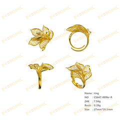 Jewelry set Filigree Ring White Wax Casting Resin 3D Printing Service  CS64T-009ch-R