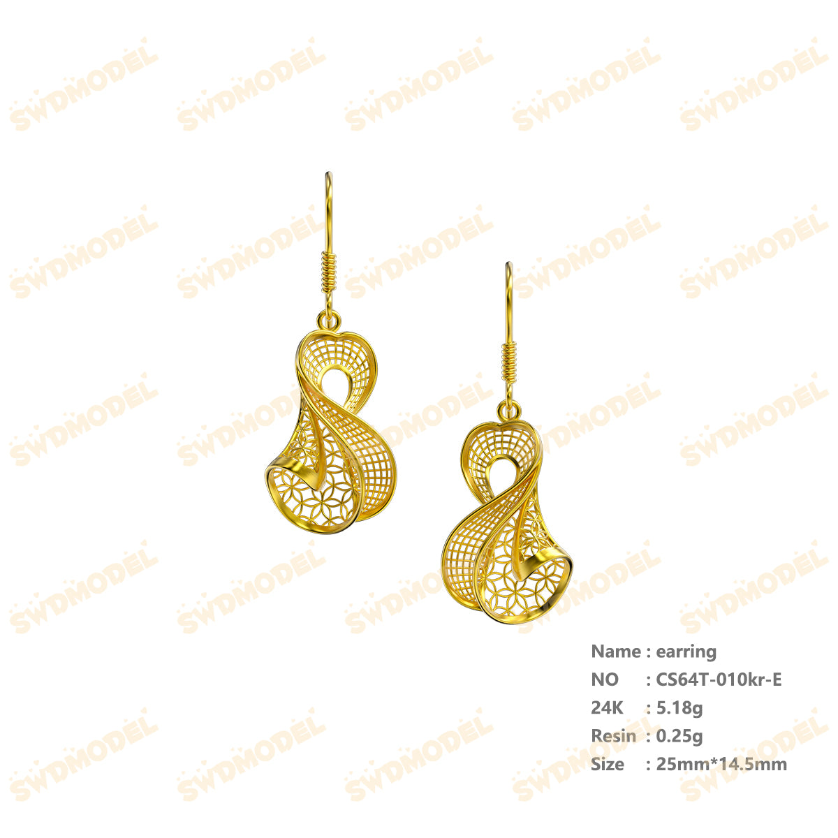 Jewelry set  Filigree Set   White Wax Casting Resin 3D Printing Service  CS64T-010kr