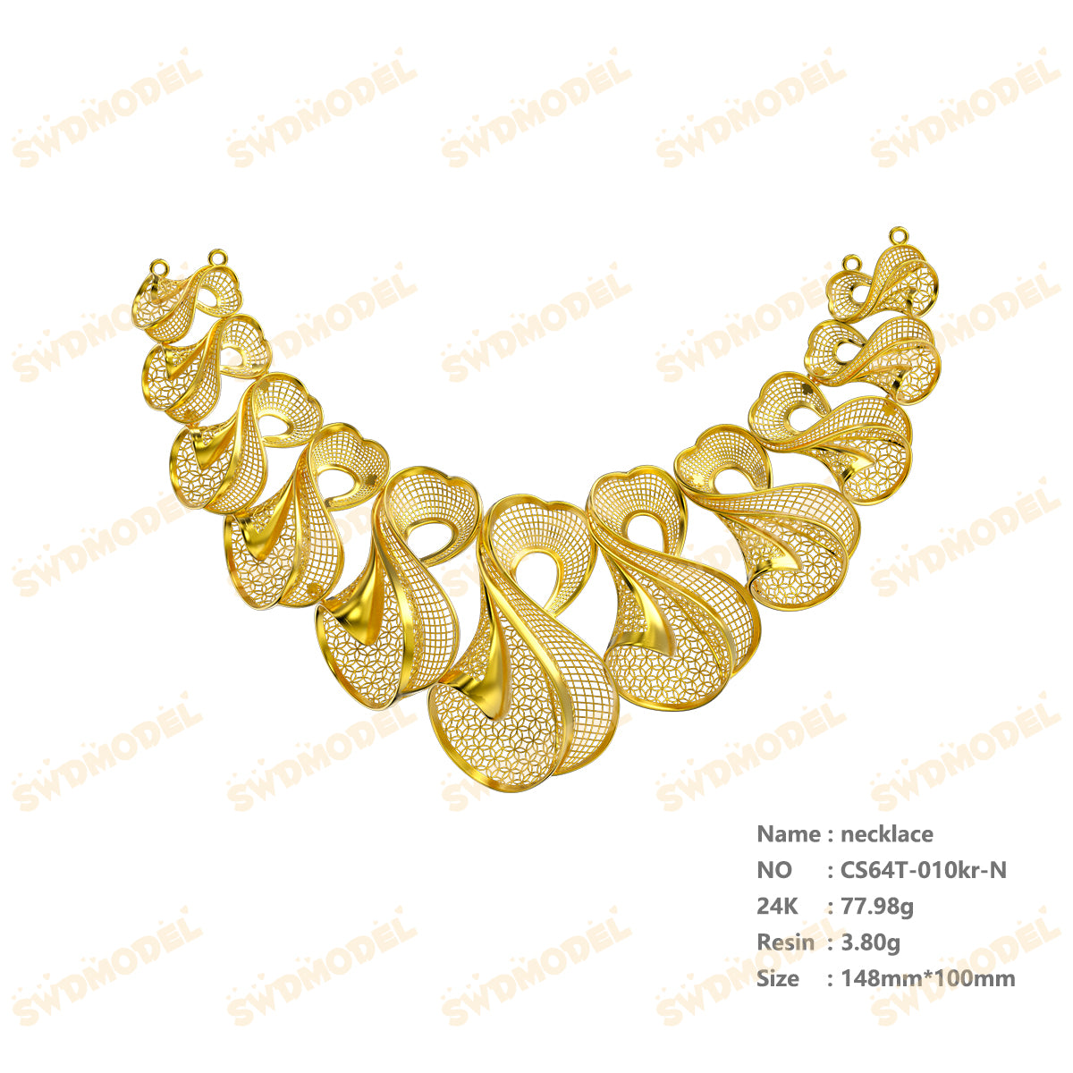 Jewelry set  Filigree Set   White Wax Casting Resin 3D Printing Service  CS64T-010kr