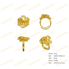 Jewelry set Filigree Ring White Wax Casting Resin 3D Printing Service  CS64T-010ch-R