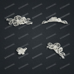 Jewelry set Filigree Bracelet White Wax Casting Resin 3D Printing Service CS64T-012kr-B