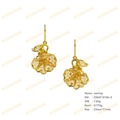 Jewelry set Filigree Earrings White Wax Casting Resin 3D Printing Service  CS64T-012ch-E