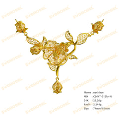 Jewelry set  Filigree Set   White Wax Casting Resin 3D Printing Service  CS64T-012kr