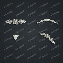 Jewelry set Filigree Bracelet White Wax Casting Resin 3D Printing Service CS64T-013kr-B