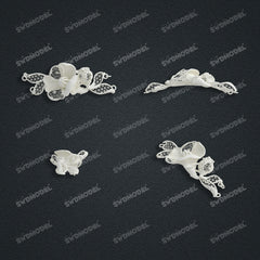 Jewelry set  Filigree Set   White Wax Casting Resin 3D Printing Service  CS64T-014kr