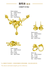 Jewelry set  Filigree Set   White Wax Casting Resin 3D Printing Service  CS64T-014kr