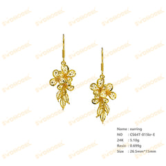 Jewelry set Filigree Earrings White Wax Casting Resin 3D Printing Service  CS64T-015ch-E