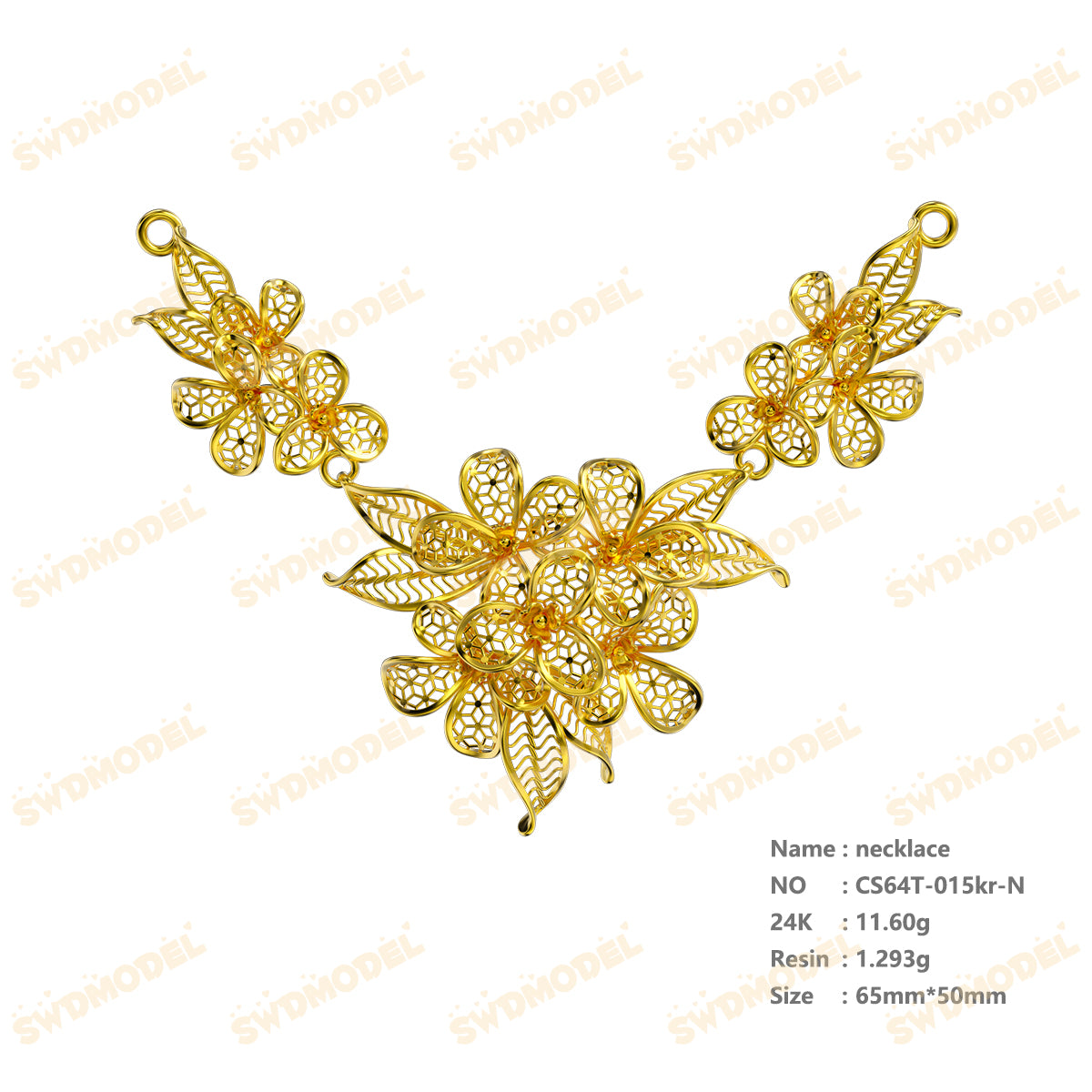 Jewelry set  Filigree Set   White Wax Casting Resin 3D Printing Service  CS64T-015kr