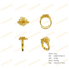 Jewelry set Filigree Ring White Wax Casting Resin 3D Printing Service  CS64T-015ch-R