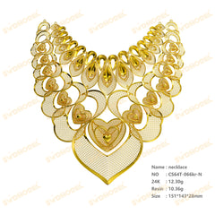 Jewelry set Filigree Necklace White Wax Casting Resin 3D Printing Service  CS64T-066kr-N