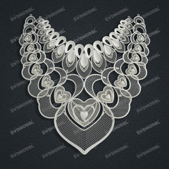 Jewelry set Filigree Necklace White Wax Casting Resin 3D Printing Service  CS64T-066kr-N