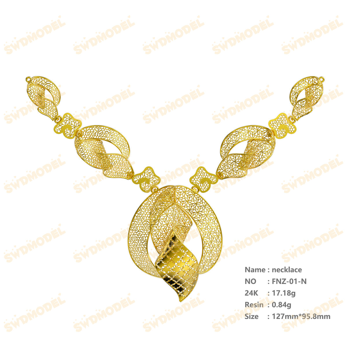 Jewelry set  Filigree Set   White Wax Casting Resin 3D Printing Service  FNZ-01