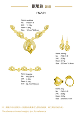 Jewelry set  Filigree Set   White Wax Casting Resin 3D Printing Service  FNZ-01