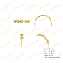 Jewelry set Filigree Bracelet White Wax Casting Resin 3D Printing Service   FNZ-02-B