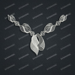 Jewelry set  Filigree Set   White Wax Casting Resin 3D Printing Service  FNZ-02