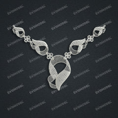 Jewelry set  Filigree Set   White Wax Casting Resin 3D Printing Service  FNZ-03