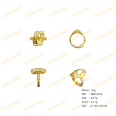 Jewelry set Filigree Ring White Wax Casting Resin 3D Printing Service  FNZ-04-R