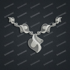 Jewelry set  Filigree Set   White Wax Casting Resin 3D Printing Service  FNZ-05