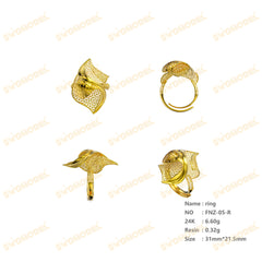 Jewelry set Filigree Ring White Wax Casting Resin 3D Printing Service  FNZ-05-R